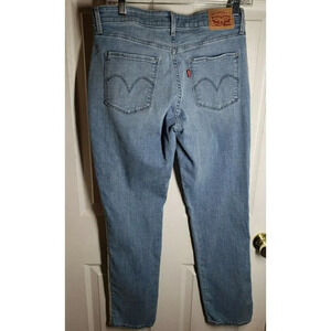 Levis Mid Rise Silver Striped Skinny Jeans Women's Size 30